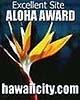 "ALOHA AWARD" from HAWAIICITY.COM